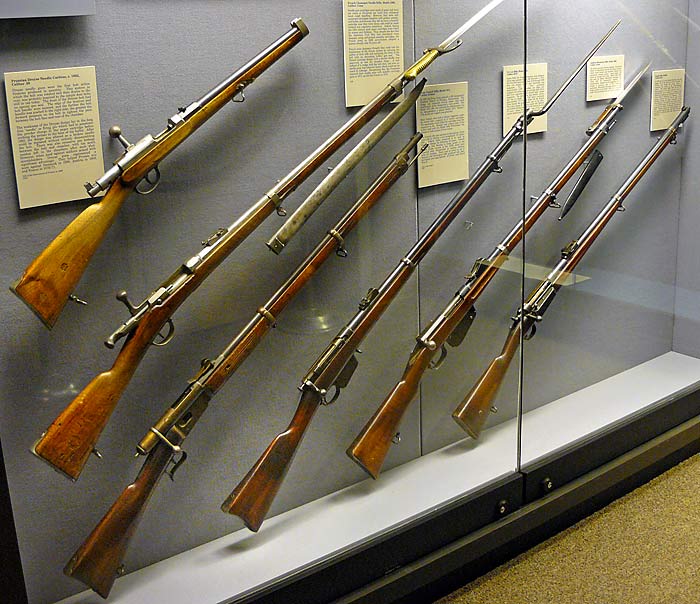 11 Dreyse Needle Carbine 1855, French Chassepot Needle Gun 1866, Swiss Vetterli Rifle Model 1871, US Lee Rifle Model 1882, Austrian Mannlicher Rifle 1886, Danish Rifle M1889