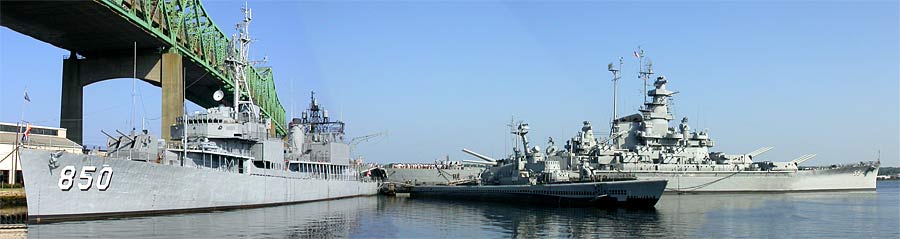 Click here for a large panorama of the Battleship Cove Naval Museum Exhibits