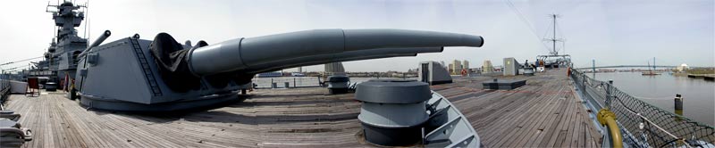 Battleship NJ BB 62 Turret Panorama