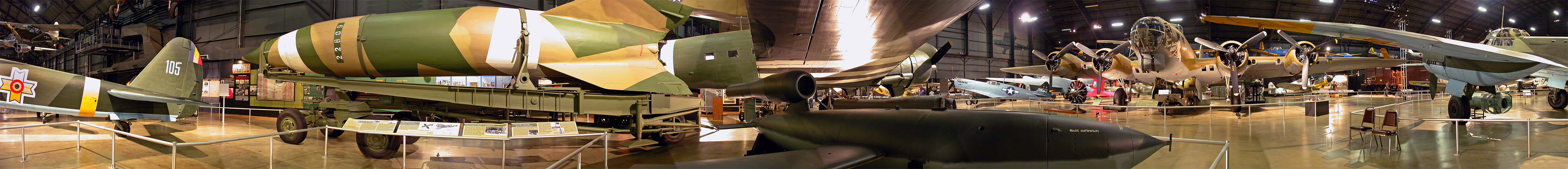 Panorama of the Boeing B-17 Shoo Shoo Baby, German Aircraft and V Weapons