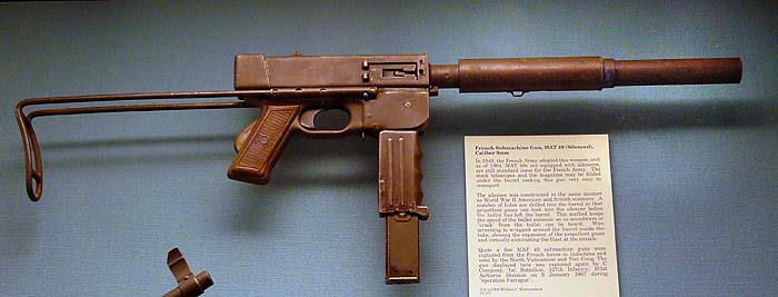 10 French MAT-49 Silenced Submachine Gun