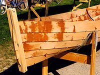 Clamping the bow and stern with bulkheads in place