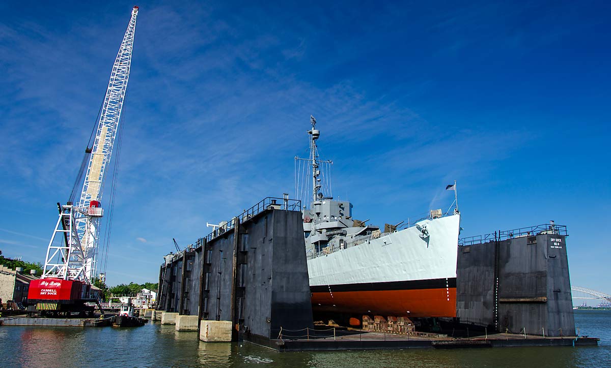 69 USS Slater In Drydock