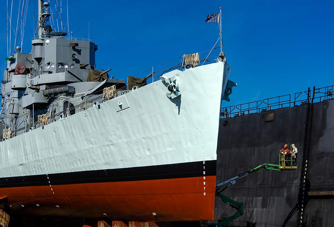 70 USS Slater In Drydock