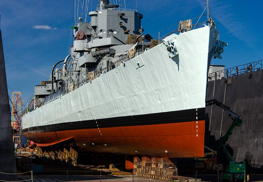 71 USS Slater In Drydock