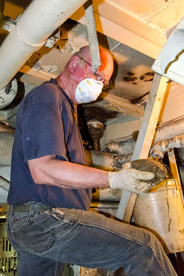 20 Wayne White Cleans Galley Drain Pipe