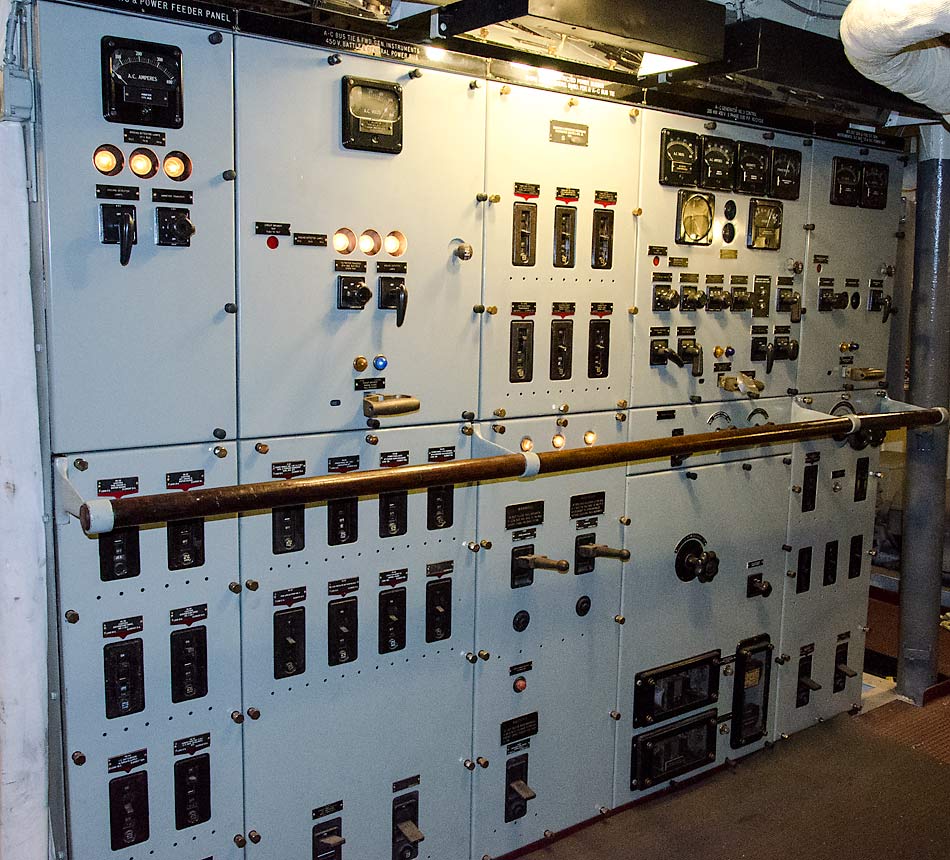 73 Restored Ship's power and lighting switchboard in B-3