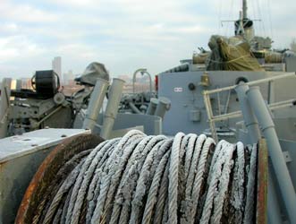 USS Slater on a frosty December morning