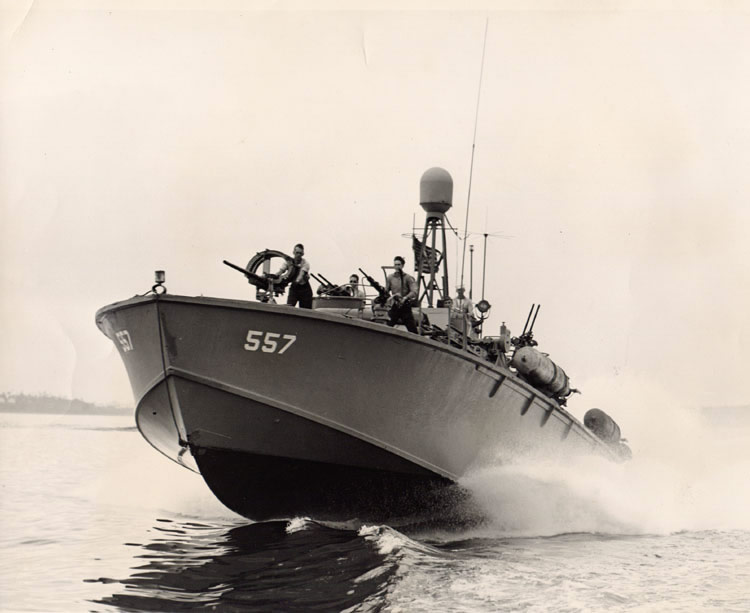 PT Boat PT-557 with Milt Donadt on the Bow 37mm