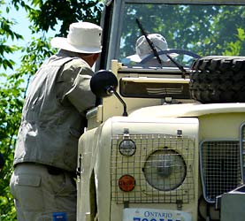 Christian and his Land Rover Series III 88