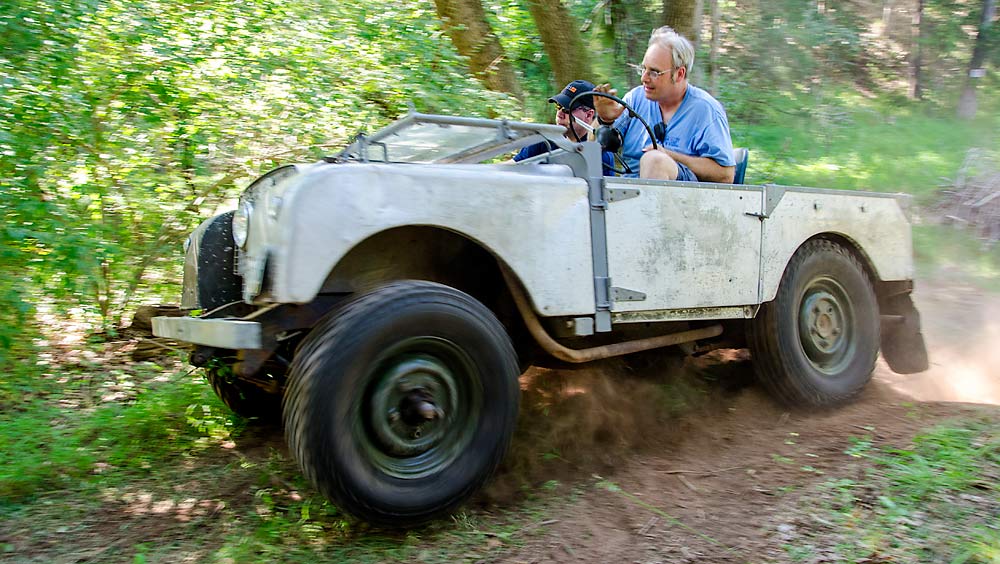 Ben Smith in his 80 inch Land Rover