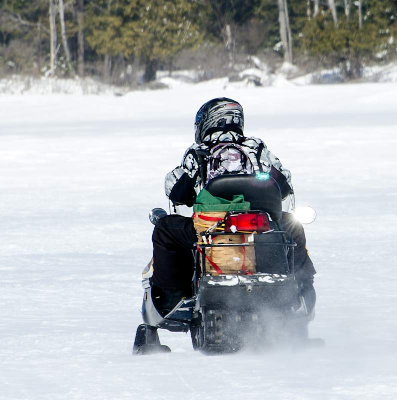 65SnowmobilingOnLakeUmbagog