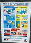 038 Terrorist Attack Warning Placard